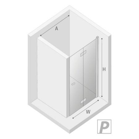 Душевая дверь New Trendy NEW SOLEO Black D-0224A 90х195 стекло прозрачное профиль черный