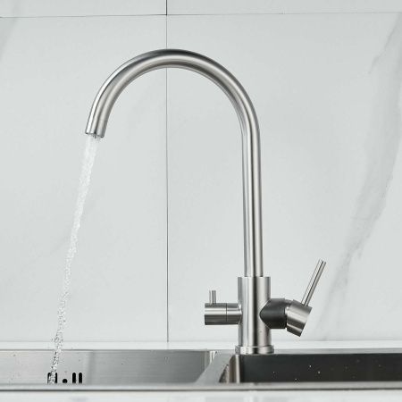 Смеситель для кухни Raffine F108L на мойку сатин