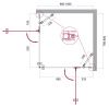 Душевой уголок BelBagno KRAFT KRAFT-AH-22-100/80-C-Cr-R 100х80 стекло прозрачное профиль хром без поддона