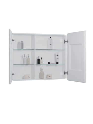 Зеркало-шкаф Континент Elliott МВК031 100х15х80 подвесной цвет белый - фото 4 Зеркало-шкаф Континент Elliott МВК031 100х15х80 подвесной цвет белый - фото 4