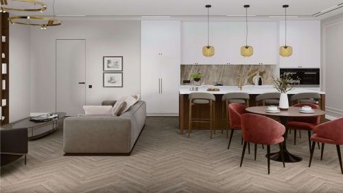 SPC ламинат Damy Floor LONDON 0137 Ливерпуль толщина 0.4 см 43 класс 615х123 - фото 4