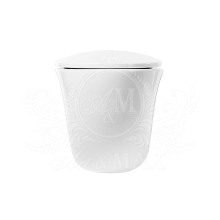 Унитаз подвесной Art&Max PESCSRA AM016CHR белый с сиденьем микролифт безободковый каскадный смыв