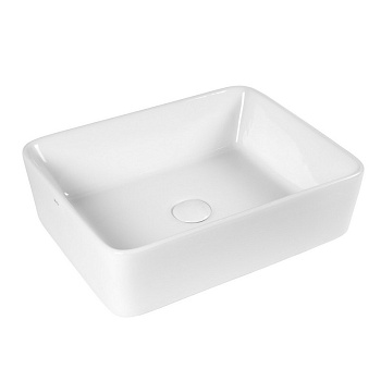 Раковина из сантехнического фарфора Bond Cube S54-480 48х37 накладная цвет белый глянцевый