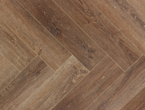 SPC ламинат CronaFloor Herringbone Дуб Тулуза H001 Т070821 толщина 0,45 см 42 класс 640х128 - фото 2