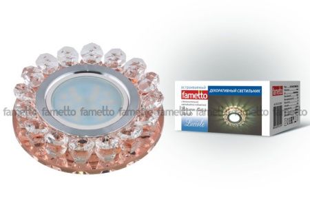 Светильник встраиваемый Fametto Luciole (Луциоле) DLS-L102 GU5.3 CHROME/PEACH