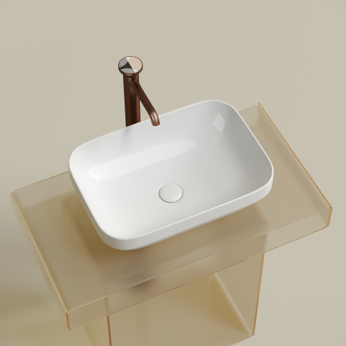 Раковина Ceramica Nova ELEMENT 50 см CN6055 накладная цвет белый - фото 3