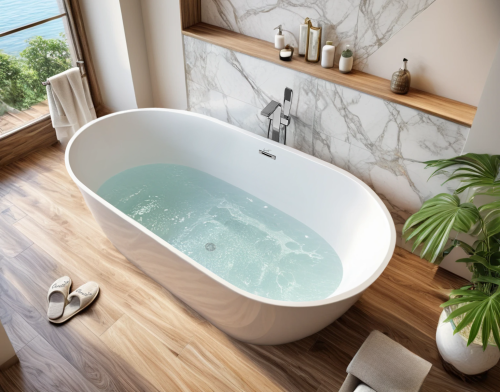 Ванна акриловая Cerutti SPA CT10503 170х80 отдельностоящая овальная
