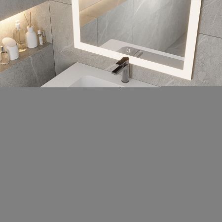 Раковина из искусственного камня Uperwood Lagoon Quartz 297000017 80х50 полувстраиваемая цвет белый