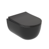Унитаз подвесной Ceramica Nova MODENA CN6063MB черный с сиденьем микролифт безободковый душевой смыв