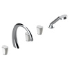 Смеситель THG Infini white porcelain with platinum decor U2E-A02-1132SG на борт ванны хром