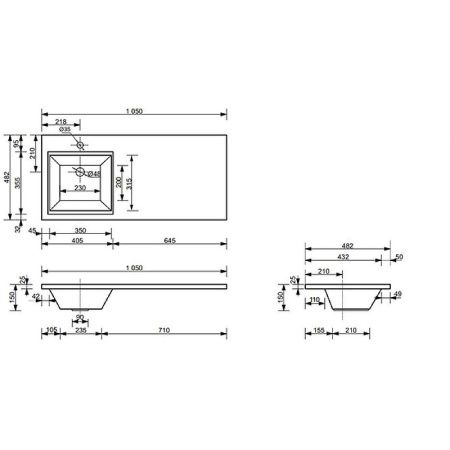 Тумба с раковиной Эстет Dallas Luxe ФР-00009678 110х50 подвесная цвет белый
