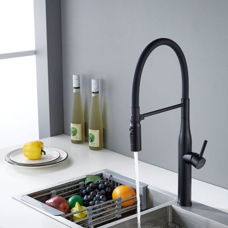 Смеситель для кухни Shevanik S123H-3 на мойку черный