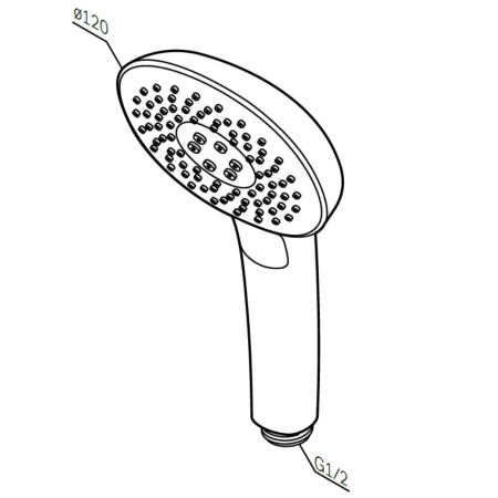 Душевая лейка Am.Pm Spirit V2.0 F0270A000 круглая