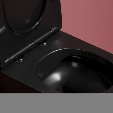 Унитаз подвесной Ceramica Nova MODENA CN6063MB черный с сиденьем микролифт безободковый душевой смыв