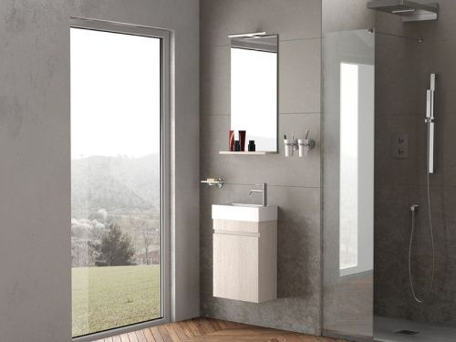 Тумба под раковину IBX Bonsai BONCOLGYAS/BLANCOG 40х20 подвесная цвет белый