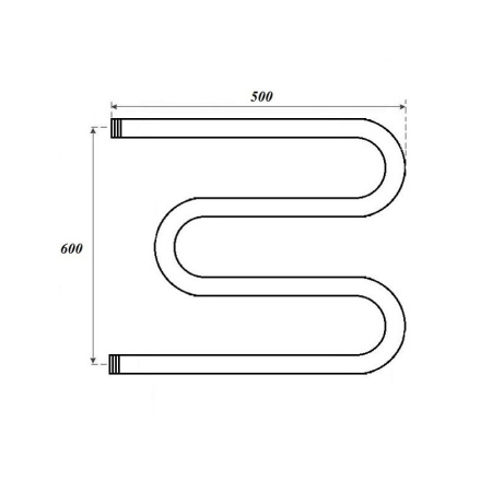 Полотенцесушитель Point М-образный PN37665 водяной хром