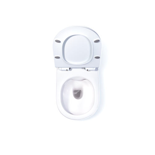 Унитаз подвесной CHARUS EWC700-120W белый с сиденьем микролифт безободковый каскадный смыв - фото 3