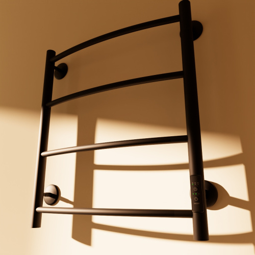 Полотенцесушитель Маргроид Вид 4 04-6050-1049-9005R 53х60 электрический черный матовый - фото 2