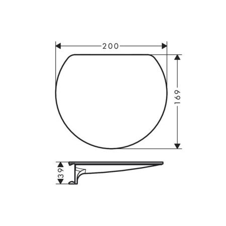 Полка в ванную комнату Hansgrohe WallStoris 27915670