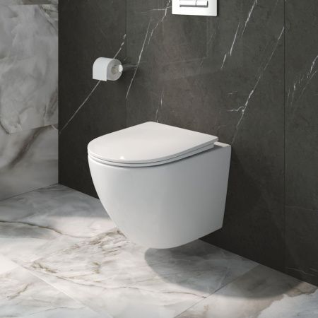 Унитаз подвесной BelBagno UNO BB5177CH-TOR/SC белый с сиденьем микролифт безободковый смыв торнадо