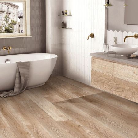 SPC ламинат CronaFloor Nano Дуб Светлый Т060883 толщина 0,35 см 42 класс 1200х180