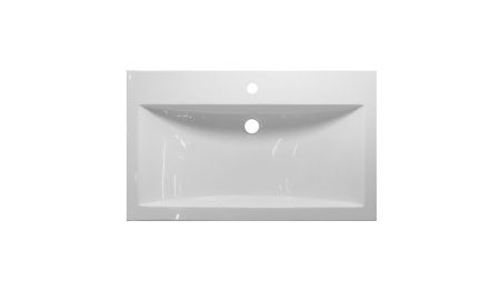 Раковина из искусственного камня Эстет Монако ФР-00014951 80х50 накладная цвет белый 1 отверстие под смеситель