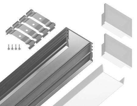 Алюминиевый накладной профиль Ambrella Light Alum Profile (Алум Профиле) GP1750AL
