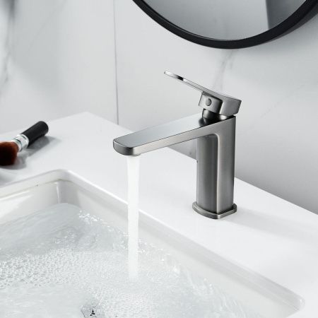 Смеситель Raffine F0199T на раковину оружейная сталь
