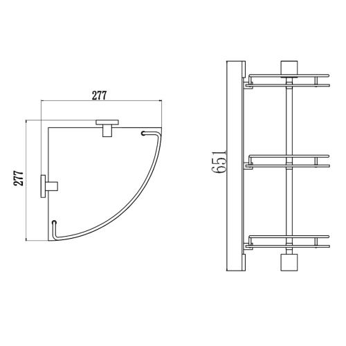 Полка в ванную комнату Savol S-065322Q-3 - фото 3