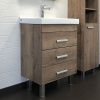 Тумба с раковиной Comforty Никосия 00-00008852CF 60х40 напольная цвет коричневый