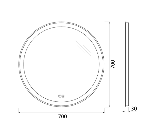 Зеркало BelBagno SPC-RNG-700-LED-TCH-WARM 70х70 - фото 5