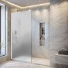 Душевая перегородка Parly T100F 100х190 стекло матовое профиль белый