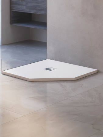 Душевой поддон из искусственного камня RGW Stone Tray (Стоун Трей) 16155100-01 100х100 белый без ножек
