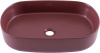 Раковина керамическая Allen Brau Fantasy 4.11022.BD 55х36 накладная цвет красный без отверстий под смеситель
