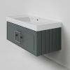 Тумба с раковиной La Fenice CUBO NFNC-01-CUB-G-100-1-100 100х50 подвесная цвет серый