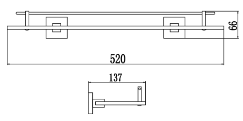 Полка в ванную комнату Savol S-06591A - фото 3
