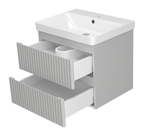Тумба под раковину Brevita Victory VIC-07060-0302Я 56х45х49 подвесная - фото 4