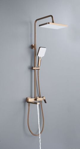Душевая стойка Knotlor KN-23/RB настенная цвет бронза - фото 4