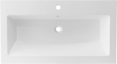 Раковина из искусственного камня Aquanet Электра НФ-00008412 90х50 полувстраиваемая цвет белый 1 отверстие под смеситель
