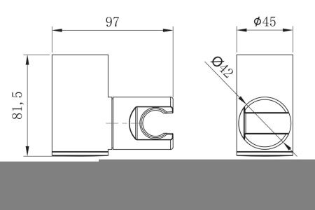 Держатель для ручного душа LeMark LM8081C хром
