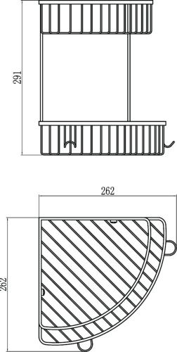 Полка в ванную комнату Savol S-002514-2 - фото 2