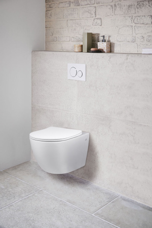 Унитаз подвесной Vincea Globo VT1-14 белый с сиденьем микролифт безободковый душевой смыв