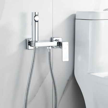 Гигиенический душ со смесителем Rose R1805-1 хром