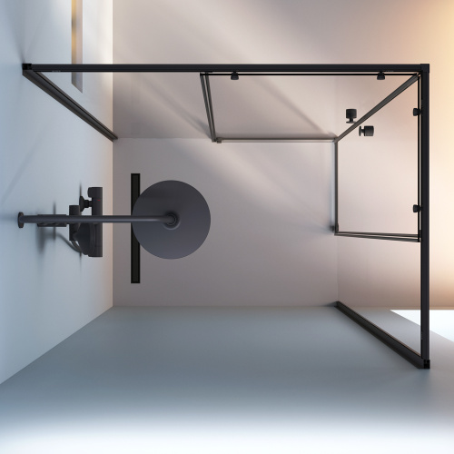 Душевой уголок Am.Pm X-Joy W94G-403-12090-BТ 118х88 стекло прозрачное профиль черный матовый без поддона - фото 4