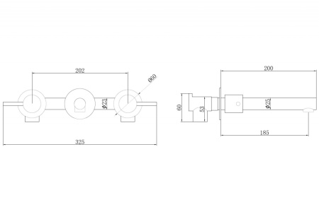 Смеситель ABBER Emotion AF88121 встраиваемый в стену хром