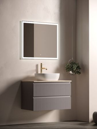 Тумба под раковину Sancos SNOB R SNR80SM 80х40 подвесная цвет коричневый