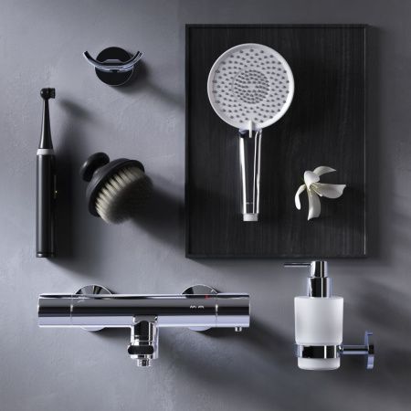 Смеситель для ванны и душа Am.Pm X-Joy F85A50000 настенный хром с термостатом