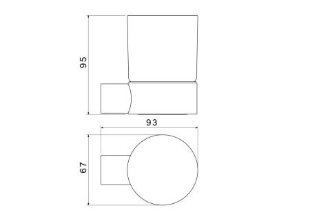 Стакан Aquatek ЛИРА AQ4404CR