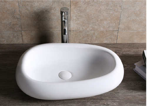 Раковина из сантехнического фарфора Cerutti SPA CR7041B 60х40 накладная цвет белый