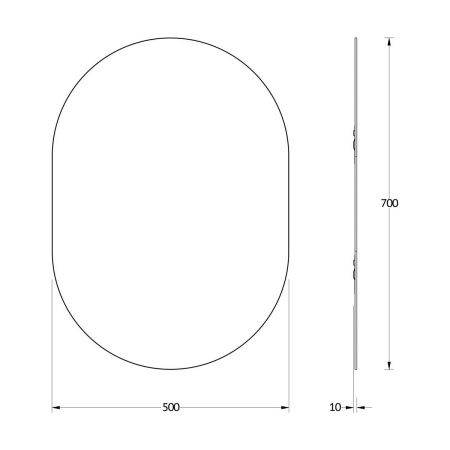 Зеркало Evoform Colora BY 0463 50х70 подвесное